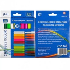 Фломастер 10 кольорів "Магічні 9+1" 509-9+1