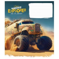 Тетрадь ученическая "Super Monster" 012-3293K-2 в клетку, 12 листов