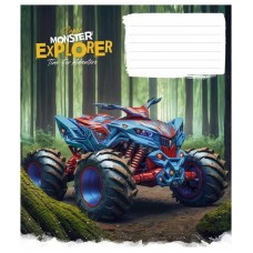 Тетрадь ученическая "Super Monster" 012-3293K-3 в клетку, 12 листов