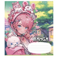 Зошит учнівський "MANGA" 018-3323K-3 в клітку, 18 аркушів