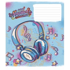 Тетрадь ученическая "Cool sound" 024-3205L-4 в линию, 24 листов