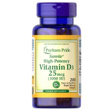 Vitamin D3 25mcg 1000IU - 200softgels