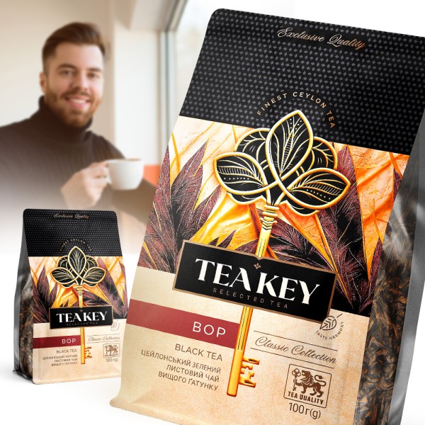 Чай чорний розсипний "BOP" TEA KEY 100 г