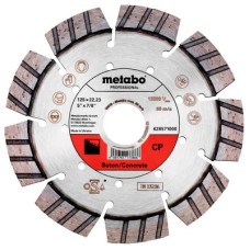Алмазний відрізний круг по бетону Metabo Professional CP, 125x22,23мм