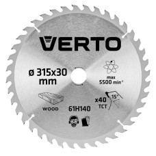 Диск отрезной 315 x 30 мм 40 зубьев VERTO