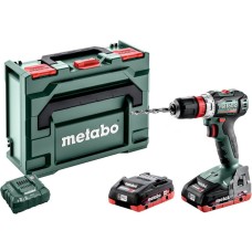 Аккумуляторная дрель-шуруповерт Metabo BS 18 L BL Q, с 2 акб LiHD 4 Ah, з/у ASC 55, в кейсе MetaBox 145