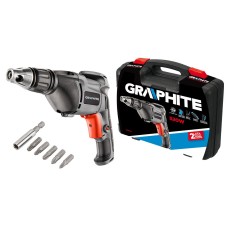 Шуруповерт электрический 520Вт, обороты 0-4500 мин-1, чемодан GRAPHITE