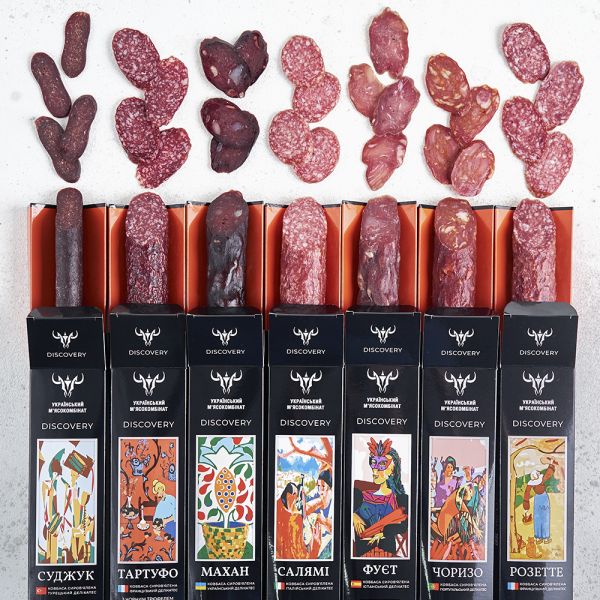 Ковбаса сиров'ялена Salame (Салямі) вищого гатунку, DISCOVERY 240 г