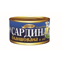 Сардина атлантическая бланшированная в масле Экватор 240 г