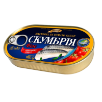 Филе скумбрии в томатном соусе Экватор 190 г
