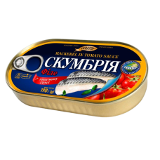 Филе скумбрии в томатном соусе Экватор 190 г