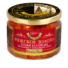 Килька балтийская обжаренная в томатном соусе Рижское золото 280 г