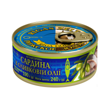 Сардина атлантическая в оливковом масле Рижское золото 240 г