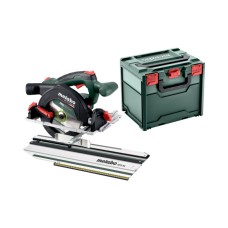 Аккумуляторная дисковая пила Metabo KS 18 LTX 57 BL без акб, с торцовочной шиной, в кейсе Metabox