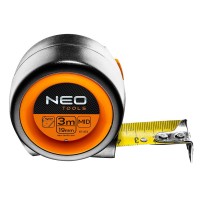 Рулетка, стальна стрічка 3 м x 19 мм, з фіксатором selflock, магнит NEO TOOLS