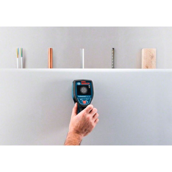 Универсальный детектор Bosch D-tect 120 Professional, 1 акб GBA 12V 2.0Ah, з/у GAL 12V-40, кейс L-Boxx