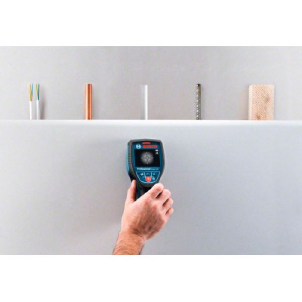 Универсальный детектор Bosch D-tect 120 Professional, 1 акб GBA 12V 2.0Ah, з/у GAL 12V-40, кейс L-Boxx