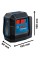 Лазерний нівелір Bosch Professional GLL 12-22 з батарейками та чохлом