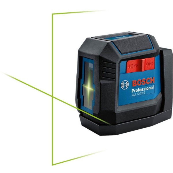 Лазерний нівелір Bosch Professional GLL 12-22 G з батарейками та чохлом