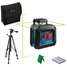 Лазерний нівелір Bosch Professional GCL 2-20 G зі штативом і 4 батарейками