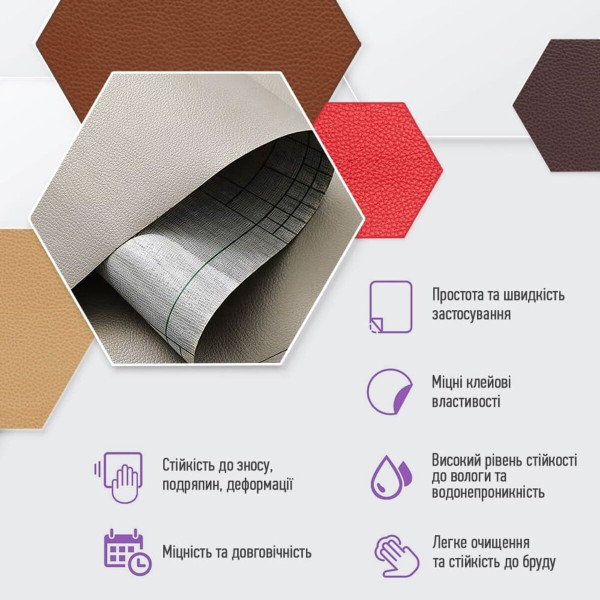 Самоклеющая экокожа в рулоне 1.37х3м х 0.5мм Светло-серый SW-00001324