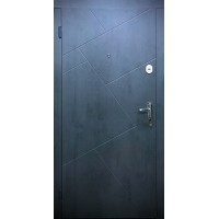 Двері Ф1 Вікторія метал 2050*860 ліві бетон сірий