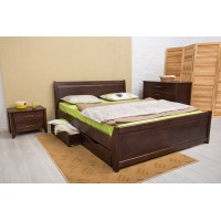 Ліжко Сіті фільонка з ящиками 1600*2000  св.горіх