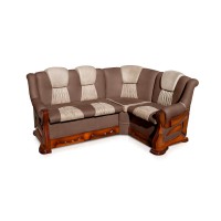 М"який куток Каприз 175*130 (Brown+Beige) горіх