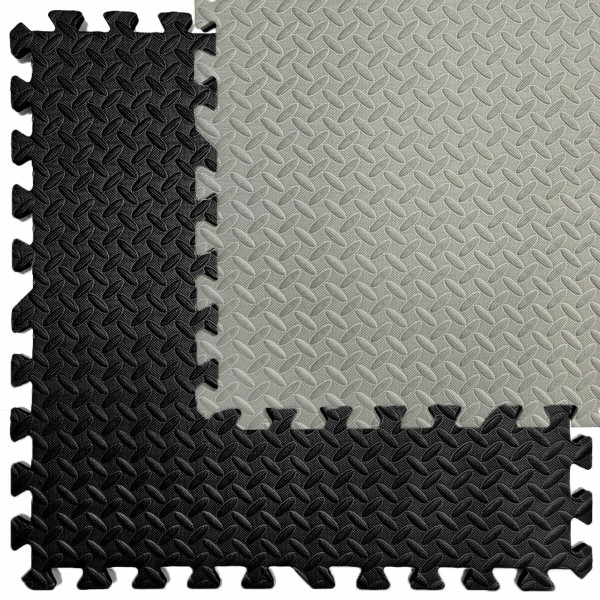 Напольное двустороннее покрытие GREY та BLACK 60*60cm*2cm (D) SW-00001843