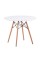 Стіл обідній ЕТНА MDF (D=80cm), білий