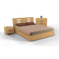 Ліжко Марія Люкс з ящиками 1400*2000 бук натур