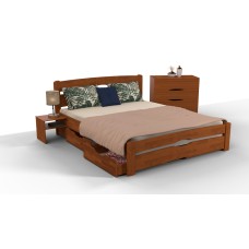 Ліжко Кароліна з ящиками 1400*2000 св. горіх