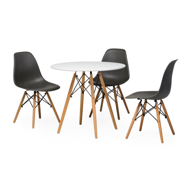 Стіл обідній ЕТНА MDF (D=100cm), білий