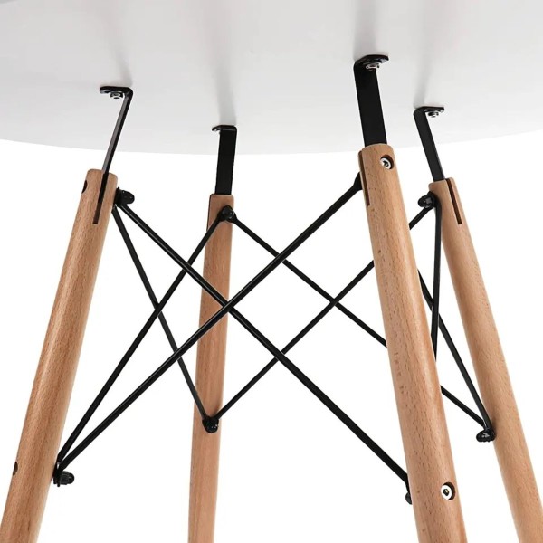 Стіл обідній ЕТНА MDF (D=100cm), білий