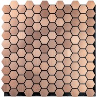 Самоклеющаяся алюминиевая плитка золотые соты 300х300х3мм SW-00001924