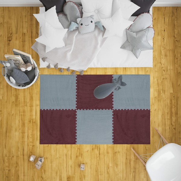 Пол-пазл плюшевый КОРИЧНЕВЫЙ 60*60*1cm (D) SW-00002083