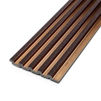 Рейка декоративная PS 2900х120х12мм Под коричневую кожу с бронзой SW-00002135