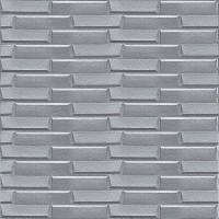 3D панель самоклеющаяся кладка 770х700х5мм Серебро (034) SW-00000217