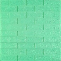 3D панель самоклеющаяся кирпич Мята 700x770x3мм (012-3) SW-00000233