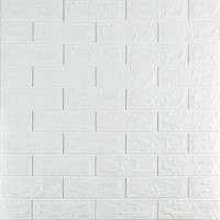 3D панель самоклеюча 690х780х5мм цегла Білий (001-5) SW-00000029