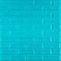 3D панель самоклеюча 700х770х5мм цегла Бірюза (002-5) SW-00000084