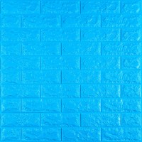 3D панель самоклеющаяся 700x770x7мм кирпич Синий (003-7) SW-00000060