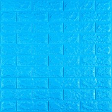 3D панель самоклеюча 700х770х7мм цегла Синій (003-7) SW-00000060