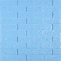 3D панель самоклеюча цегла Блакитна 700х770х5мм (005-5) SW-00000297