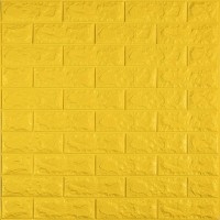 3D панель самоклеющаяся 700x770x7мм кирпич Желтый (010-7) SW-00000049
