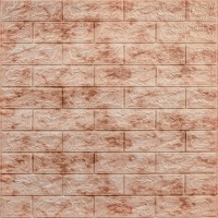 Декоративна 3D панель самоклейка 700х770х5мм Мармур червоний (цегла) (063) SW-00000035