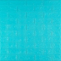 3D панель самоклеюча цегла Бірюза 700х770х3мм (002-3) SW-00000573