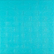 3D панель самоклеющаяся кирпич Бирюза 700х770х3мм (002-3) SW-00000573