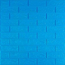 3D панель самоклеюча цегла Синій 700х770х3мм (003-3) SW-00000661