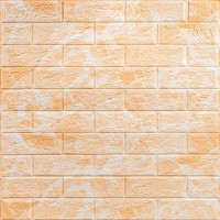 Декоративна 3D панель самоклейка 700х770х3мм Мармур жовтий (062-3) SW-00000694